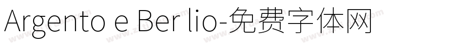 Argento e Ber lio字体转换